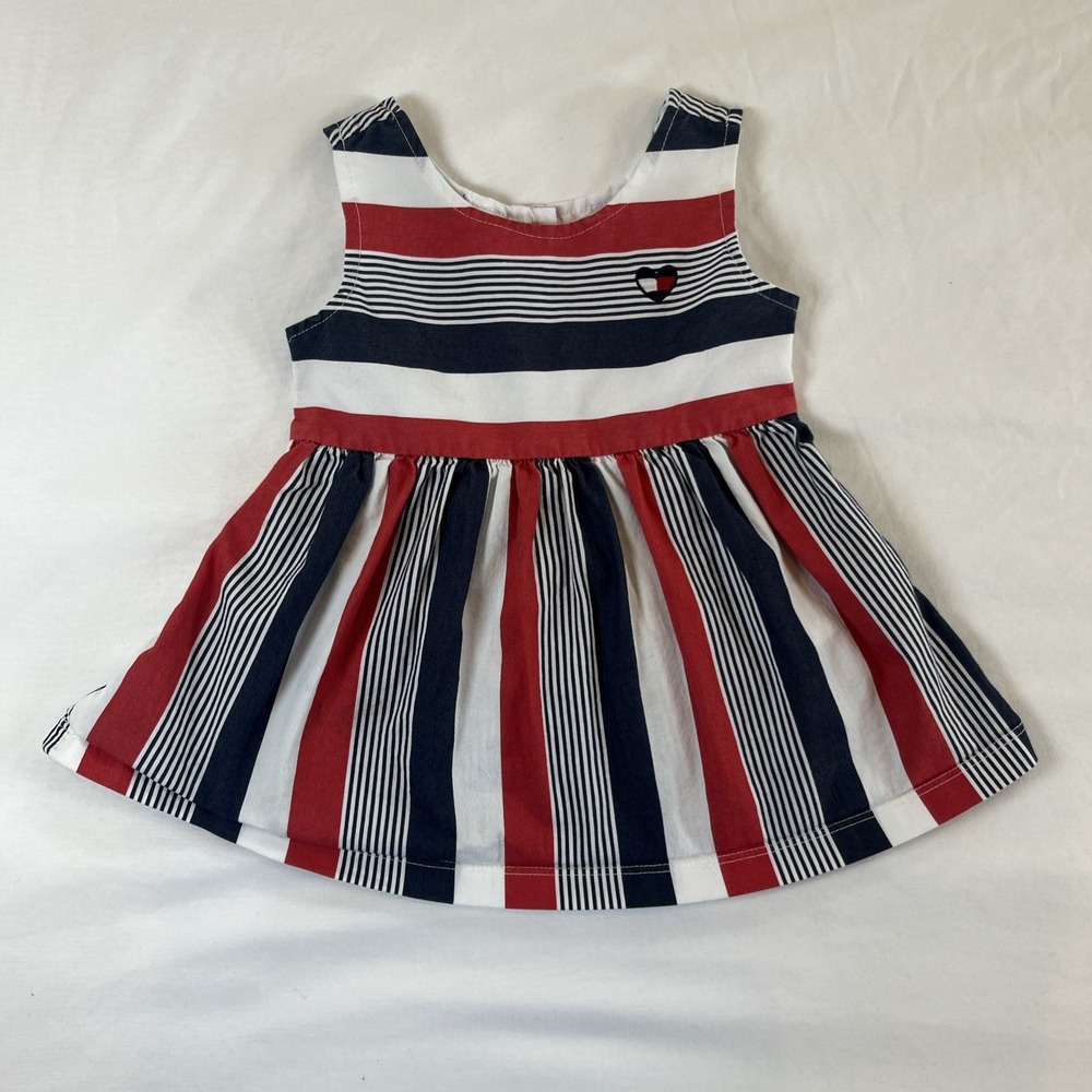 Tommy Hilfiger 24 Month Striped Blue Red Cotton Shirt 4th Of July‎